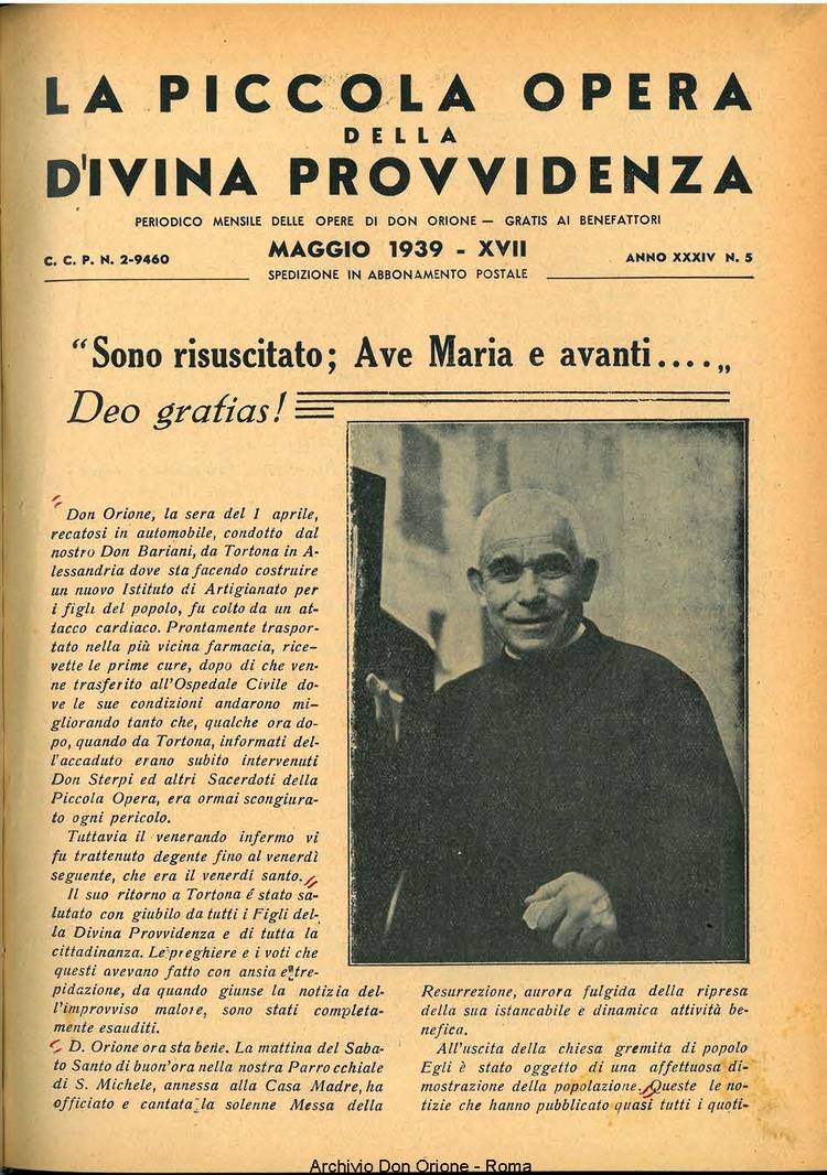 La piccola Opera della Divina Provvidenza, 34, 05, 01-05-1939, pagina 3