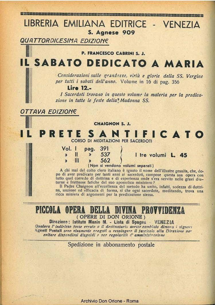 La piccola Opera della Divina Provvidenza, 34, 05, 01-05-1939, pagina 24