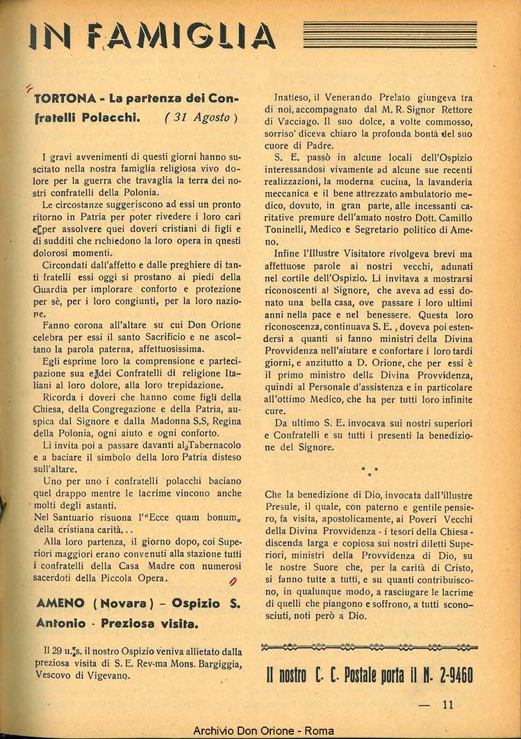La piccola Opera della Divina Provvidenza, 34, 09, 01-09-1939, pagina 13