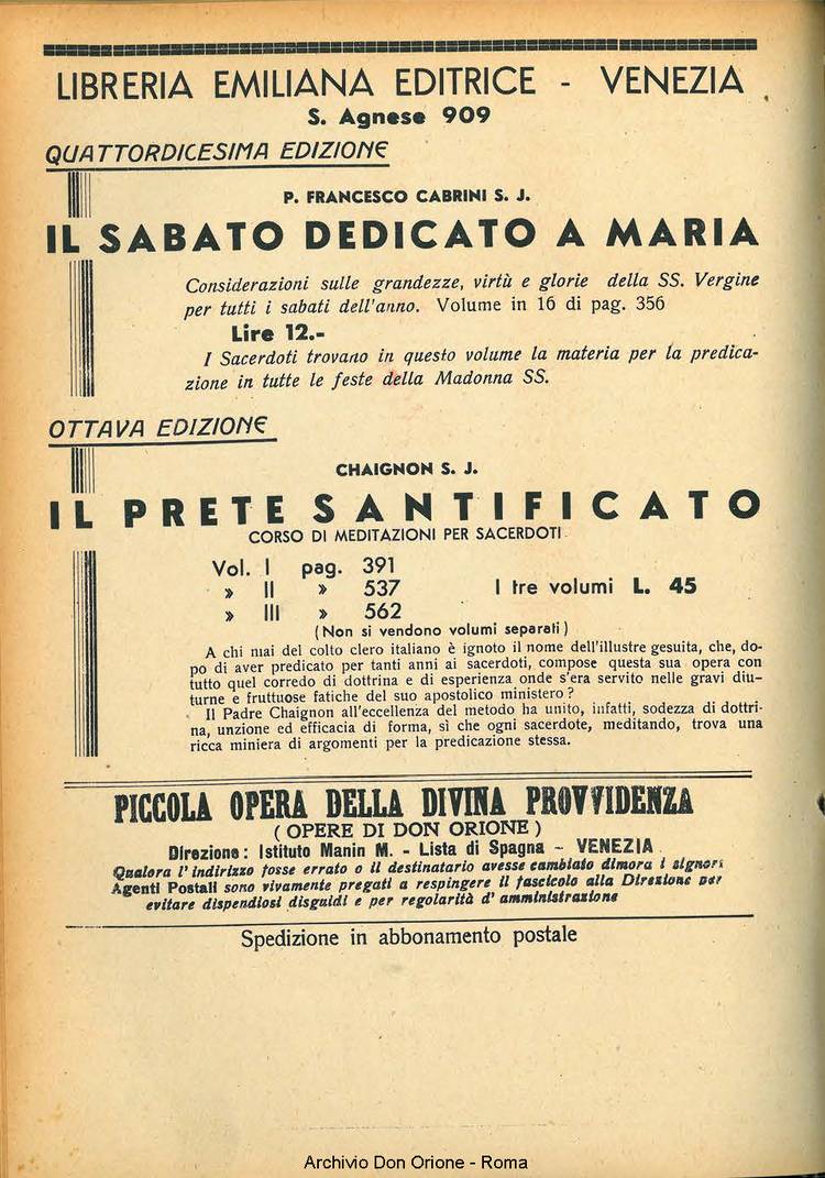 La piccola Opera della Divina Provvidenza, 34, 09, 01-09-1939, pagina 16