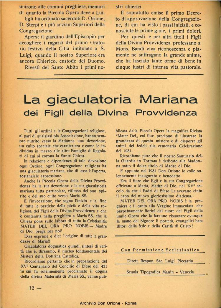 La piccola Opera della Divina Provvidenza, 34, 11, 01-11-1939, pagina 14