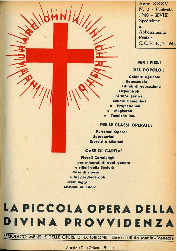 La piccola Opera della Divina Provvidenza, 35, 02, 01-02-1940, pagina 1