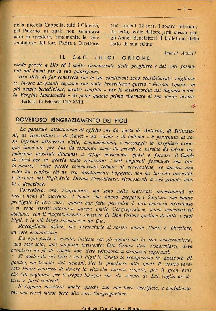 La piccola Opera della Divina Provvidenza, 35, 02, 01-02-1940, pagina 5
