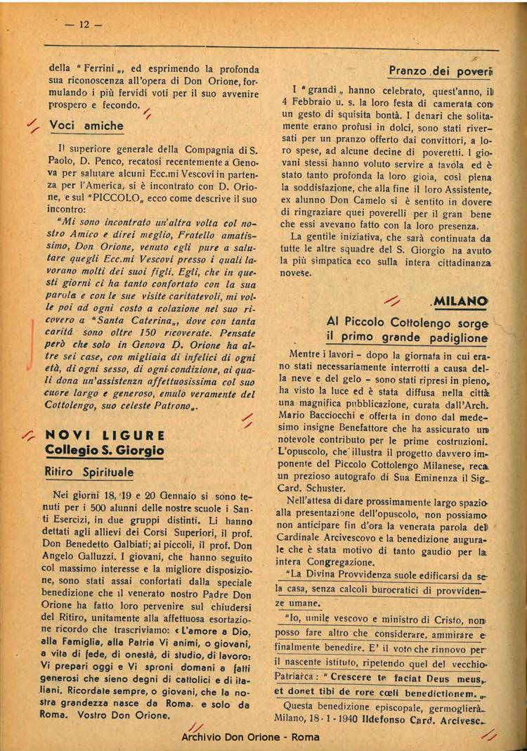 La piccola Opera della Divina Provvidenza, 35, 02, 01-02-1940, pagina 14