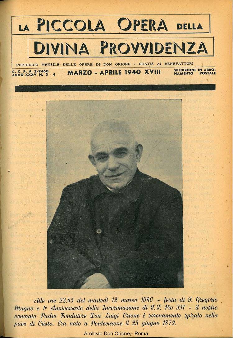 La piccola Opera della Divina Provvidenza, 35, 03, 01-04-1940, pagina 1