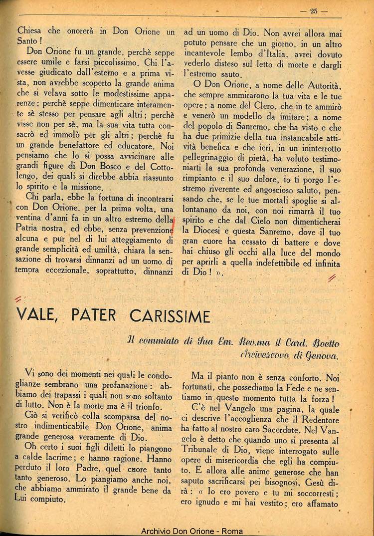 La piccola Opera della Divina Provvidenza, 35, 03, 01-04-1940, pagina 25