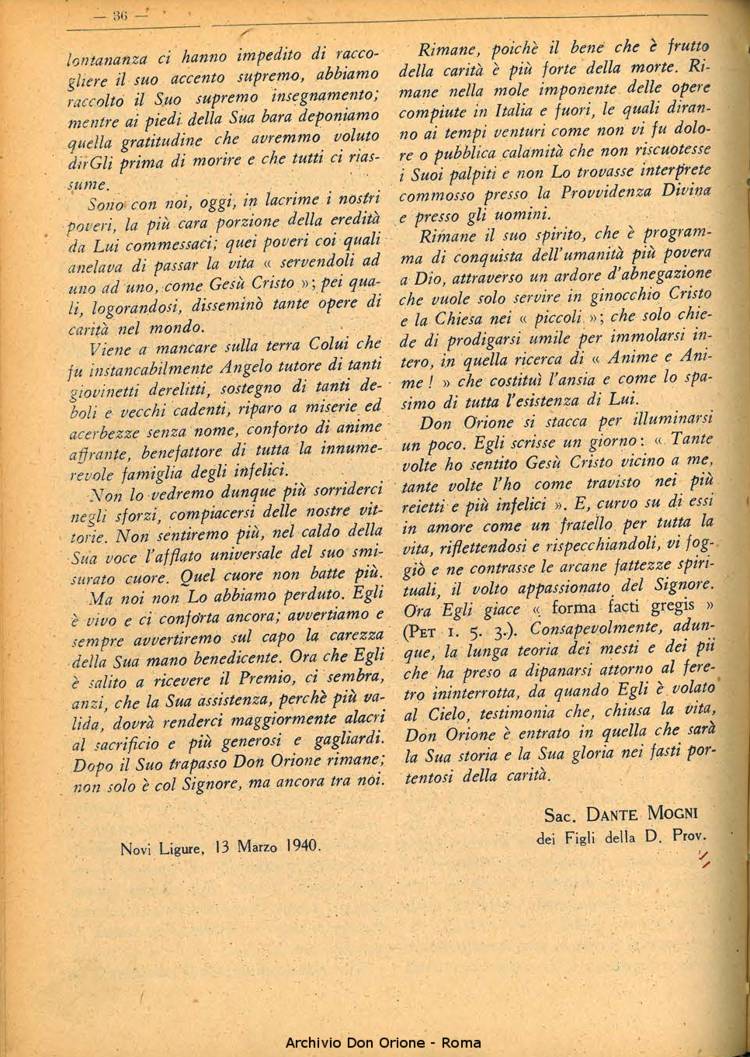 La piccola Opera della Divina Provvidenza, 35, 03, 01-04-1940, pagina 36