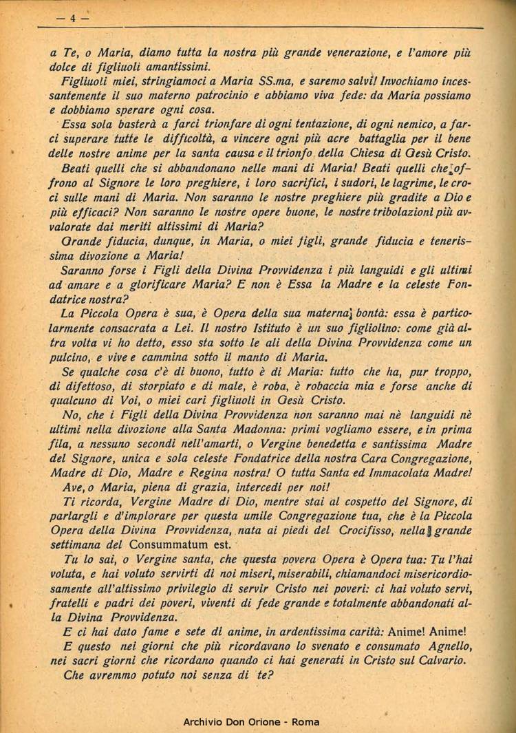 La piccola Opera della Divina Provvidenza, 35, 05, 01-05-1940, pagina 4