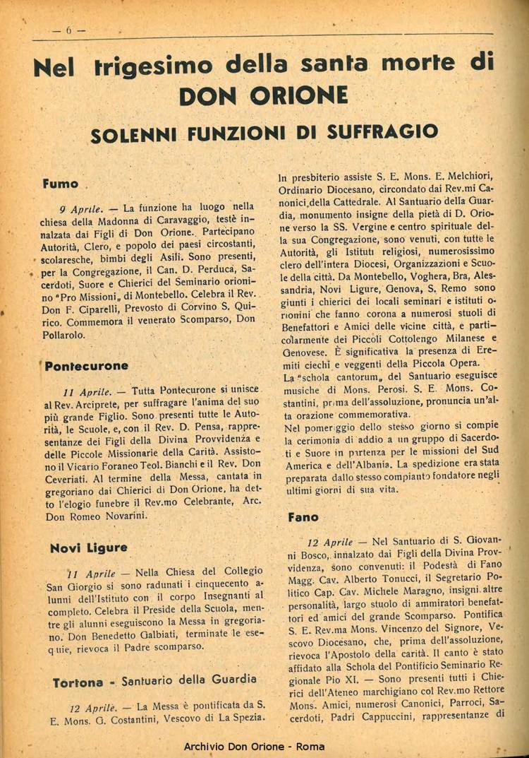 La piccola Opera della Divina Provvidenza, 35, 05, 01-05-1940, pagina 6