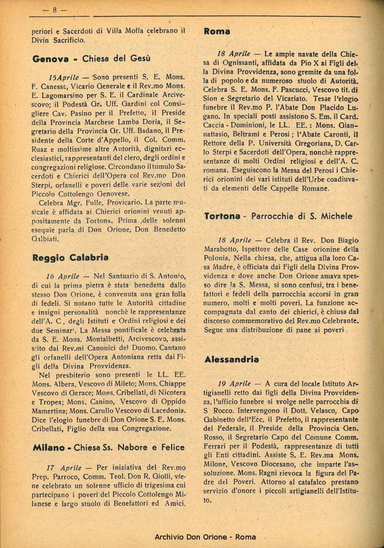 La piccola Opera della Divina Provvidenza, 35, 05, 01-05-1940, pagina 8
