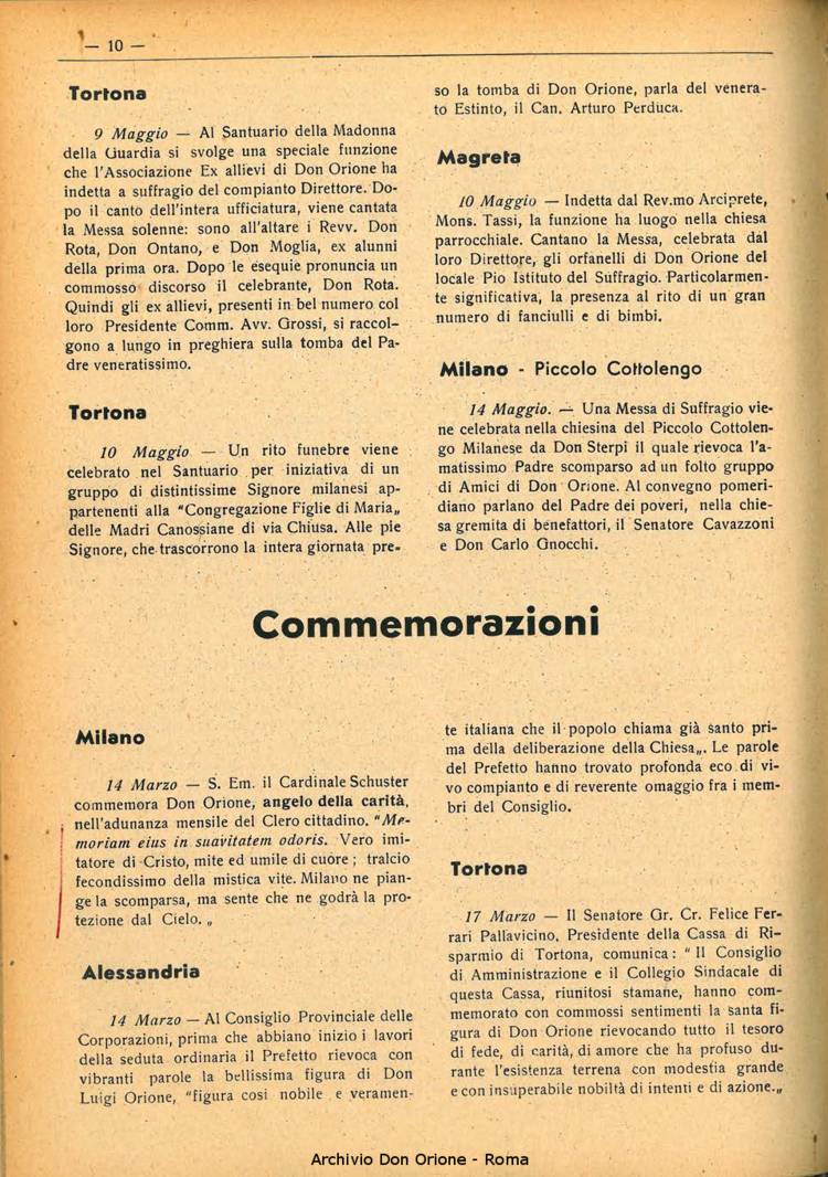 La piccola Opera della Divina Provvidenza, 35, 05, 01-05-1940, pagina 10