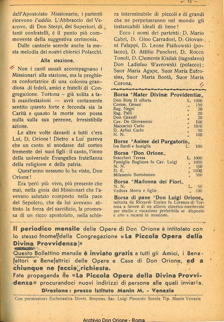 La piccola Opera della Divina Provvidenza, 35, 05, 01-05-1940, pagina 15