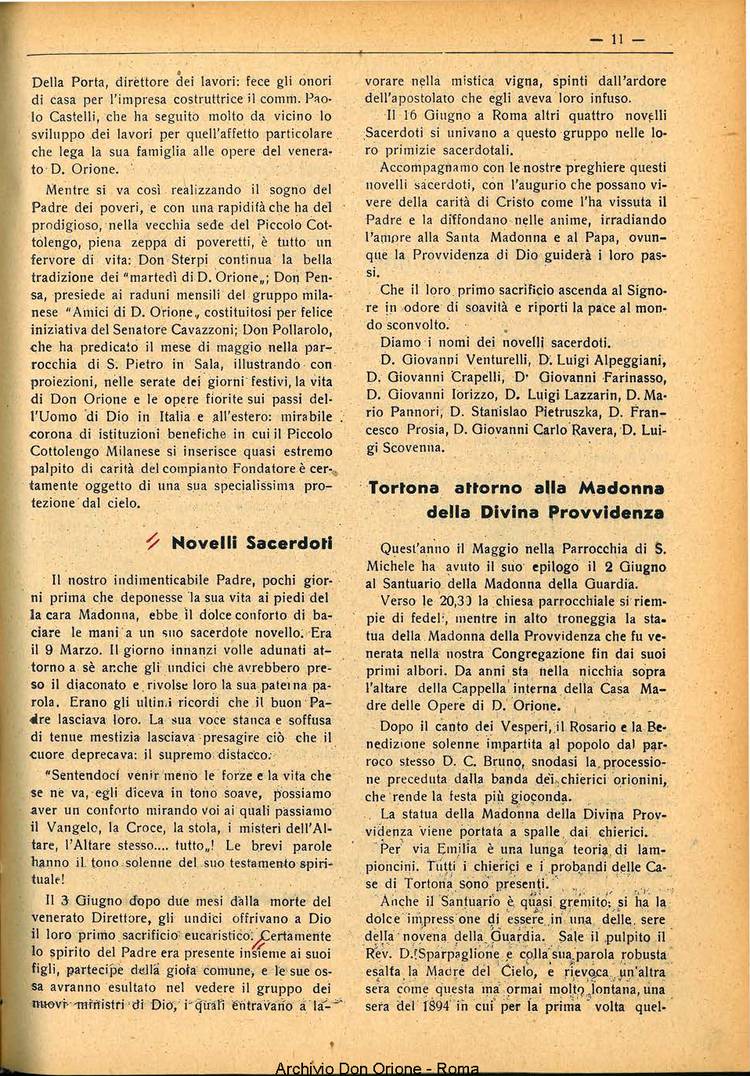 La piccola Opera della Divina Provvidenza, 35, 06, 01-06-1940, pagina 11