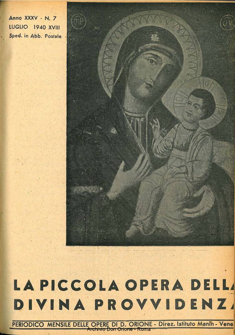 La piccola Opera della Divina Provvidenza, 35, 07, 01-07-1940, pagina 1