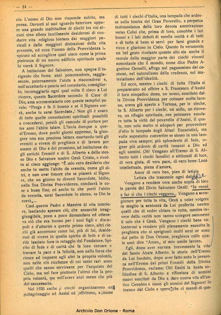 La piccola Opera della Divina Provvidenza, 35, 07, 01-07-1940, pagina 14