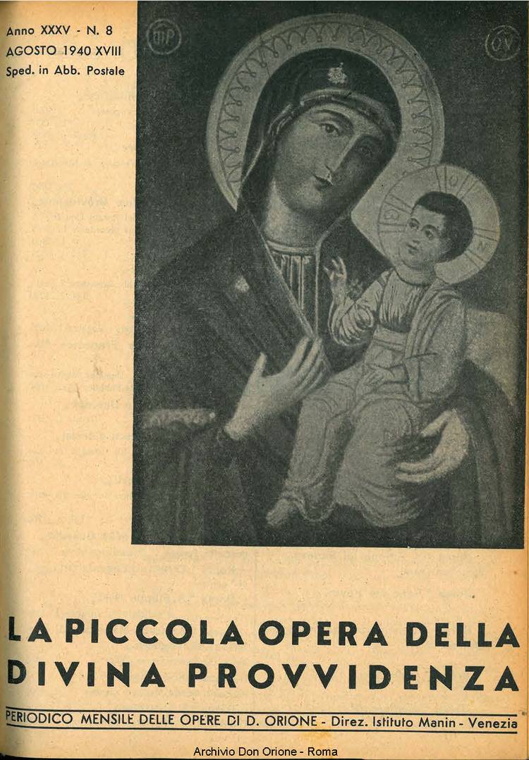 La piccola Opera della Divina Provvidenza, 35, 08, 01-08-1940, pagina 1