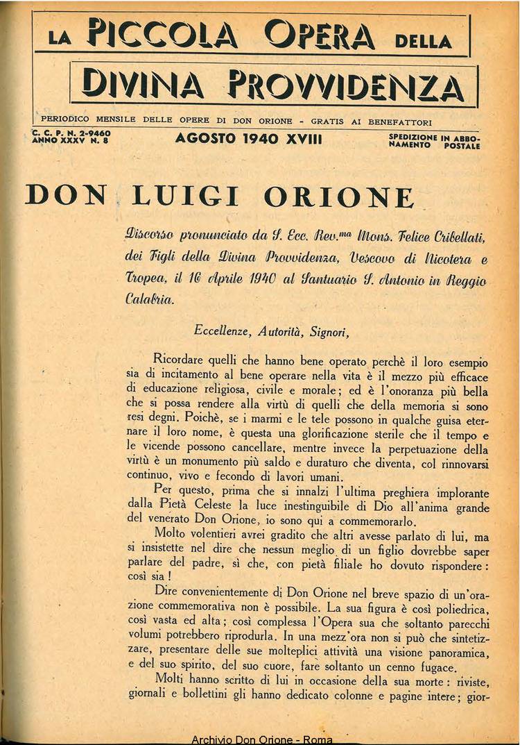 La piccola Opera della Divina Provvidenza, 35, 08, 01-08-1940, pagina 3
