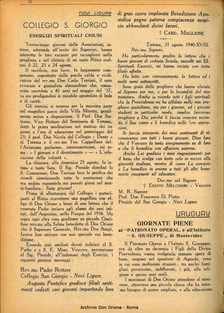 La piccola Opera della Divina Provvidenza, 35, 09, 01-09-1940, pagina 14