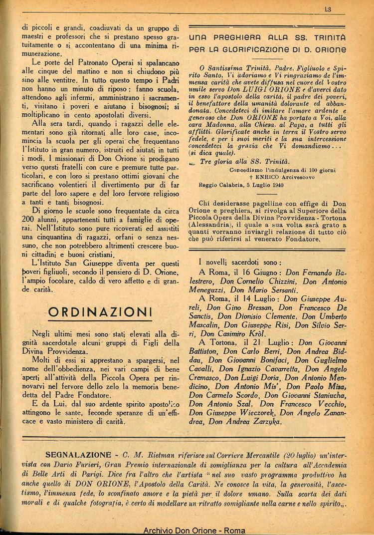 La piccola Opera della Divina Provvidenza, 35, 09, 01-09-1940, pagina 15