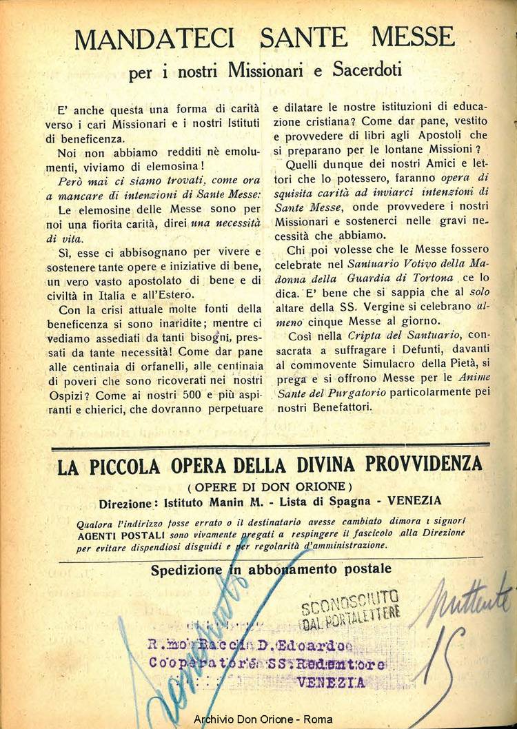 La piccola Opera della Divina Provvidenza, 35, 09, 01-09-1940, pagina 20