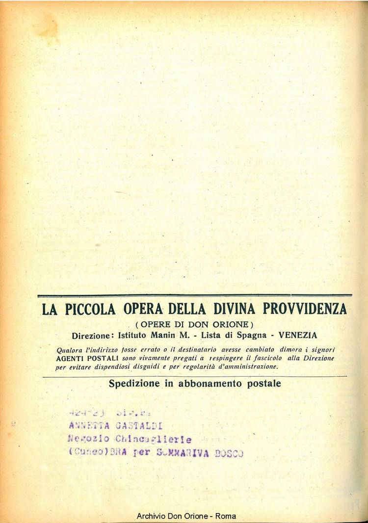 La piccola Opera della Divina Provvidenza, 35, 10, 01-10-1940, pagina 20
