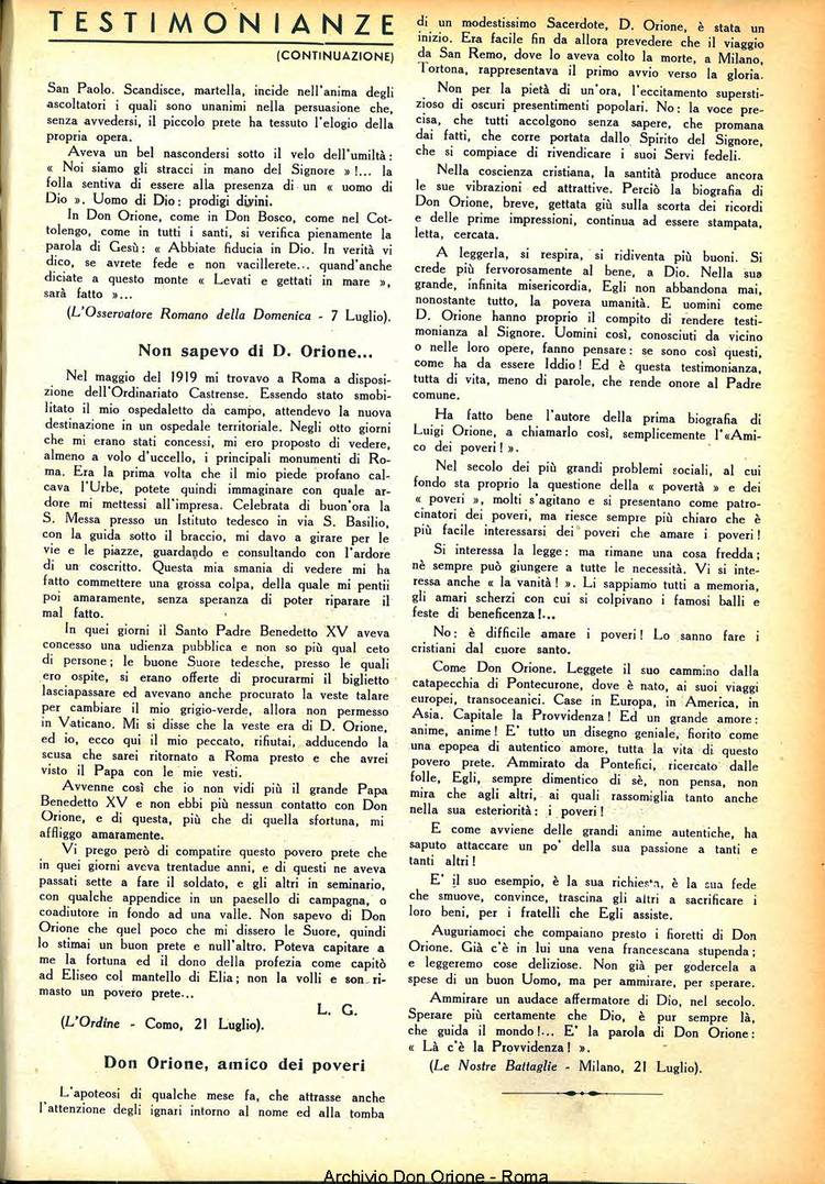 La piccola Opera della Divina Provvidenza, 35, 11, 01-11-1940, pagina 19
