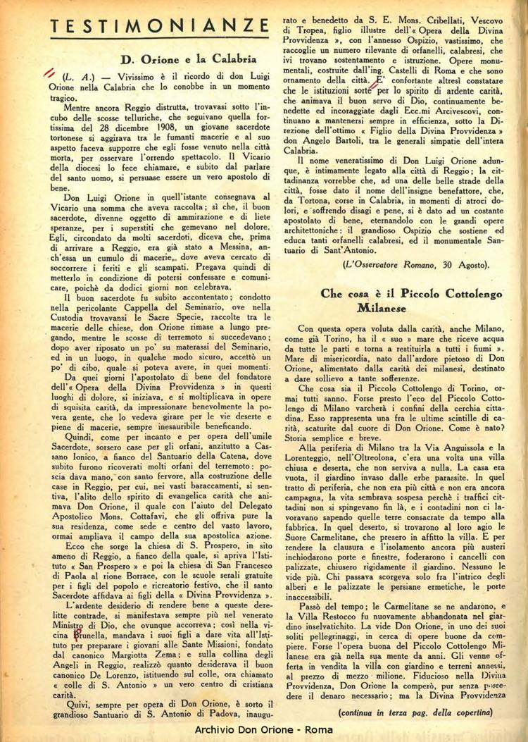 La piccola Opera della Divina Provvidenza, 35, 12, 01-12-1940, pagina 2