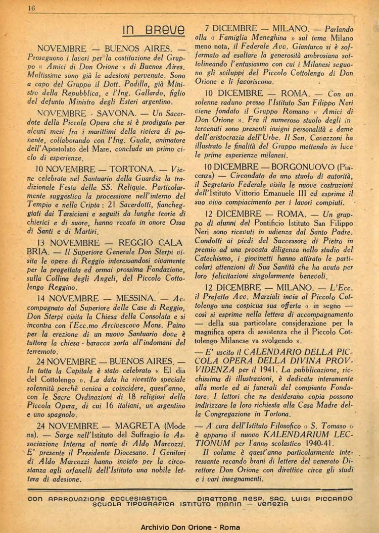 La piccola Opera della Divina Provvidenza, 35, 12, 01-12-1940, pagina 18