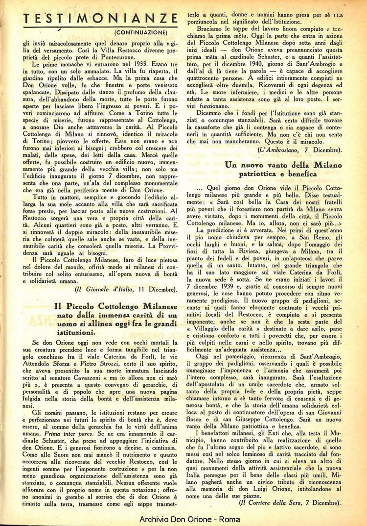 La piccola Opera della Divina Provvidenza, 35, 12, 01-12-1940, pagina 19