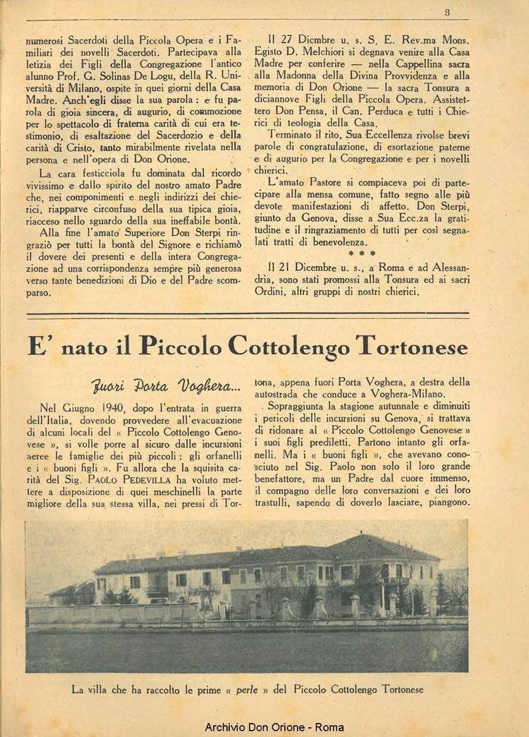 La piccola Opera della Divina Provvidenza, 36, 01, 01-01-1941, pagina 5