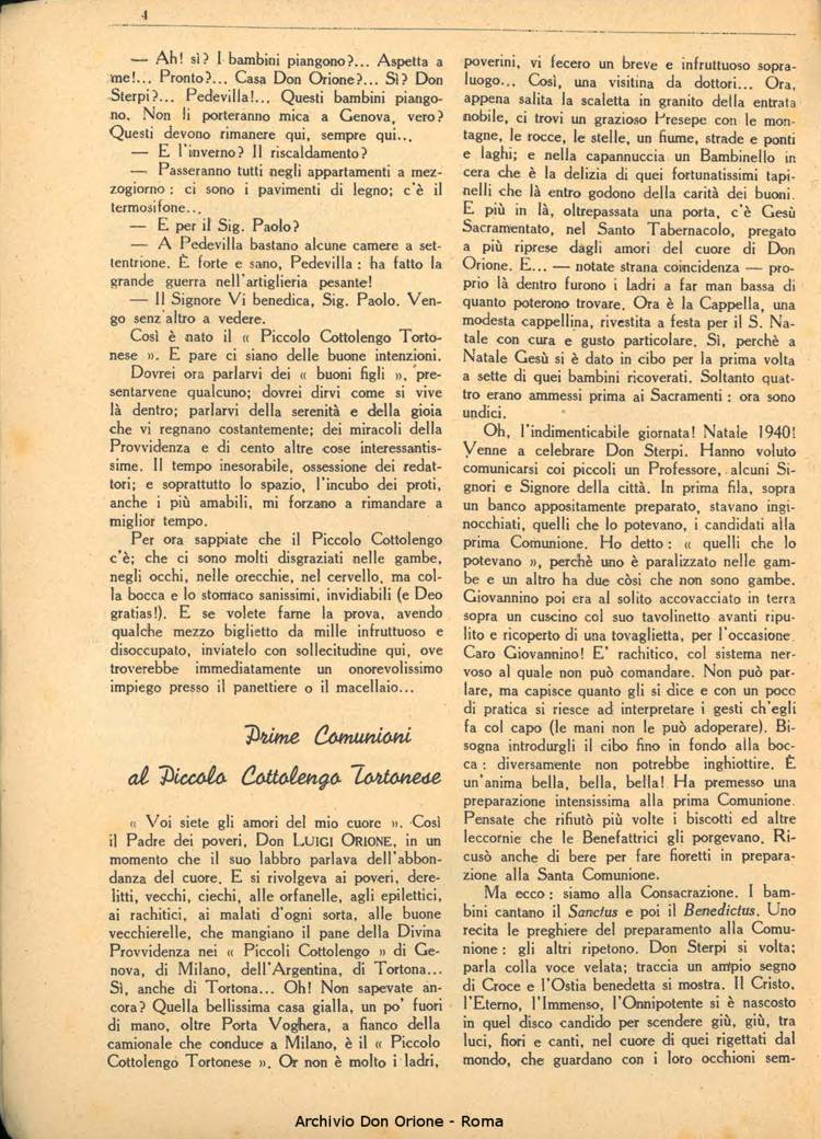 La piccola Opera della Divina Provvidenza, 36, 01, 01-01-1941, pagina 6