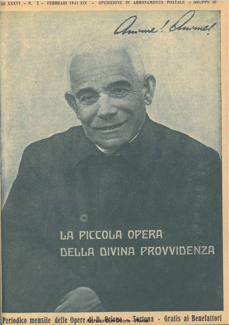 La piccola Opera della Divina Provvidenza, 36, 02, 01-02-1941, pagina 1