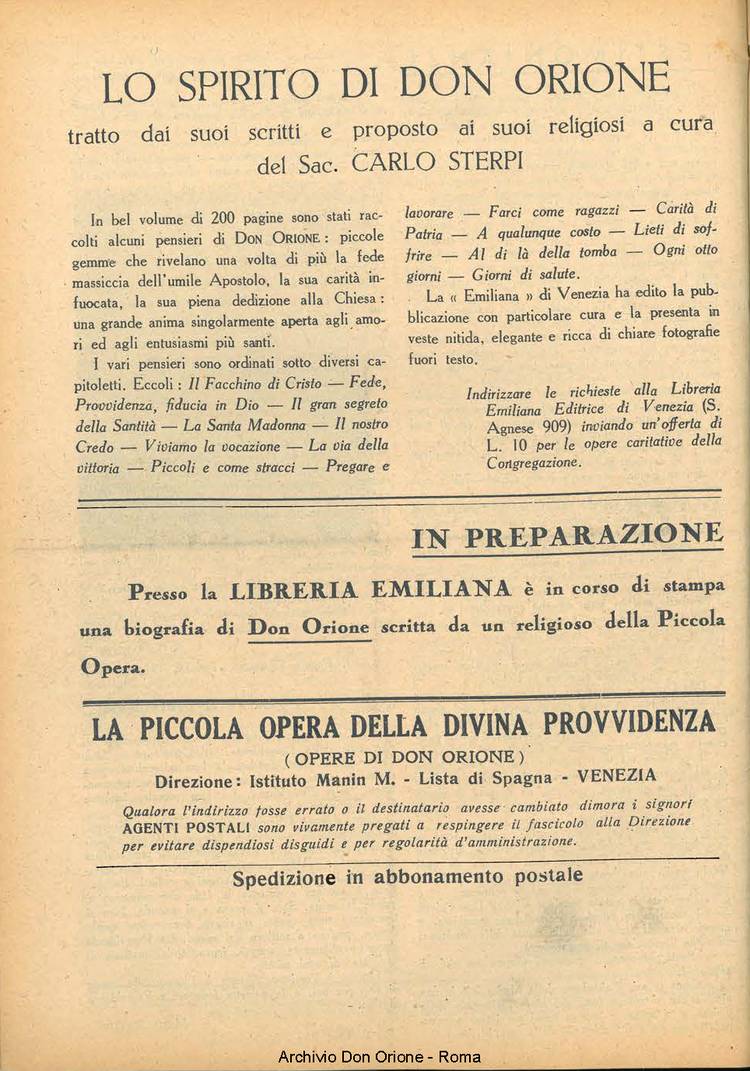 La piccola Opera della Divina Provvidenza, 36, 02, 01-02-1941, pagina 16