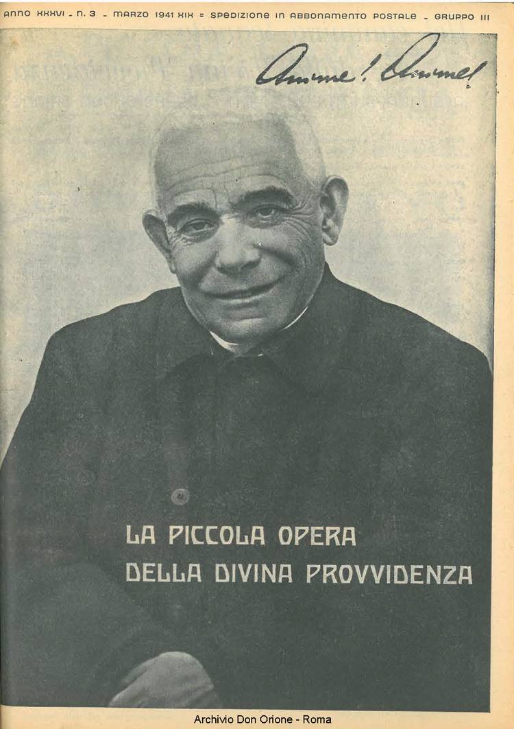 La piccola Opera della Divina Provvidenza, 36, 03, 01-03-1941, pagina 1