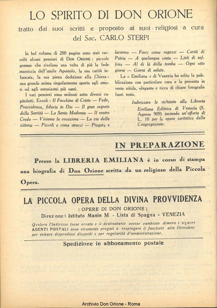 La piccola Opera della Divina Provvidenza, 36, 03, 01-03-1941, pagina 16