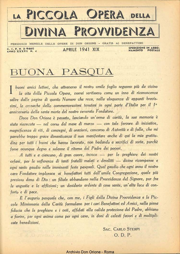 La piccola Opera della Divina Provvidenza, 36, 04, 01-04-1941, pagina 3