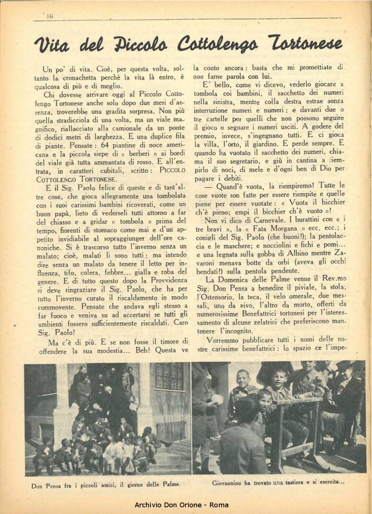 La piccola Opera della Divina Provvidenza, 36, 05, 01-05-1941, pagina 18