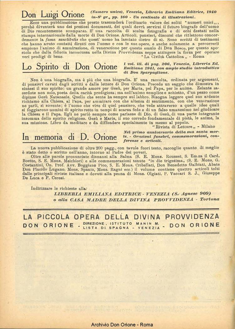La piccola Opera della Divina Provvidenza, 36, 05, 01-05-1941, pagina 20