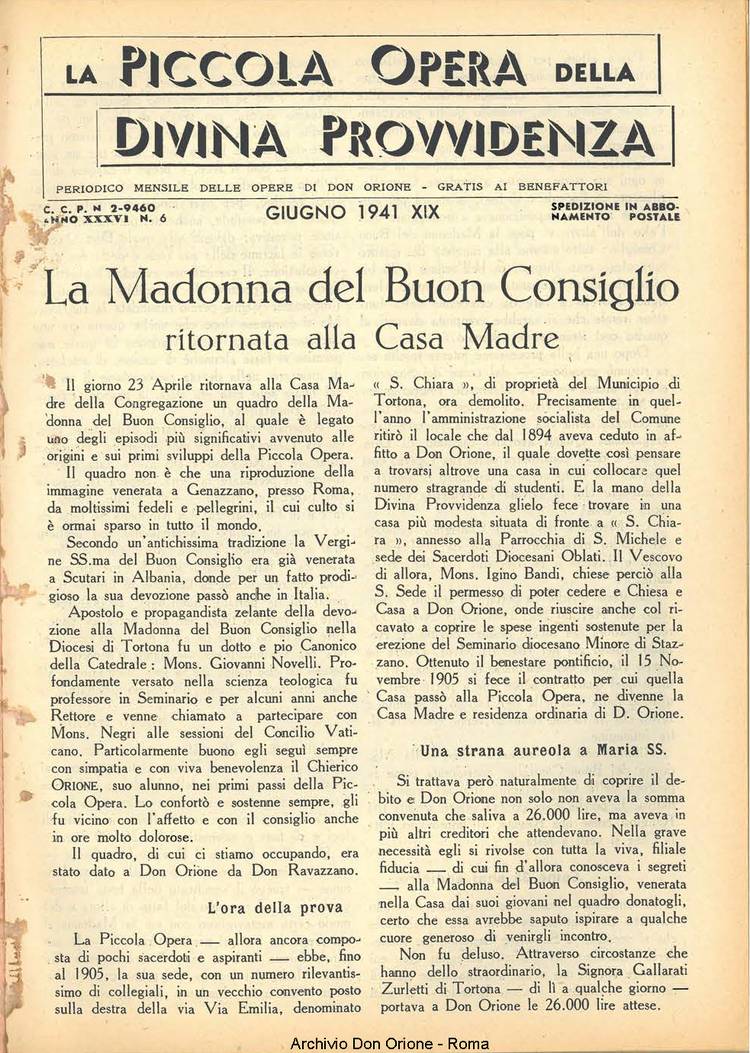 La piccola Opera della Divina Provvidenza, 36, 06, 01-06-1941, pagina 4
