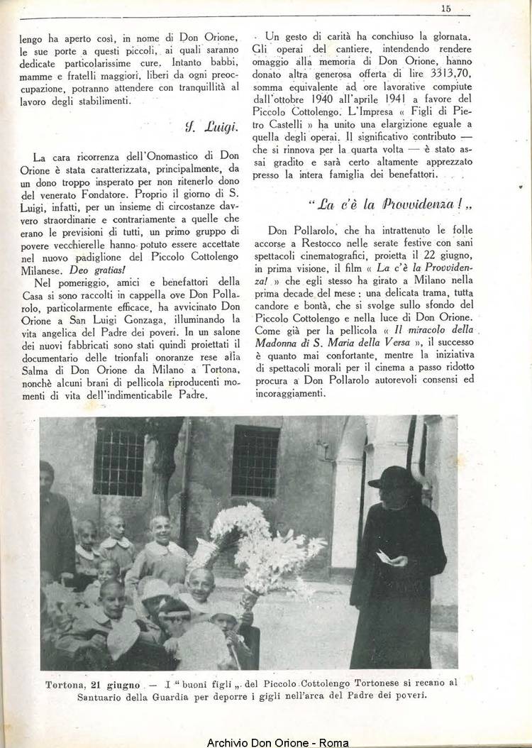 La piccola Opera della Divina Provvidenza, 36, 07, 01-07-1941, pagina 17