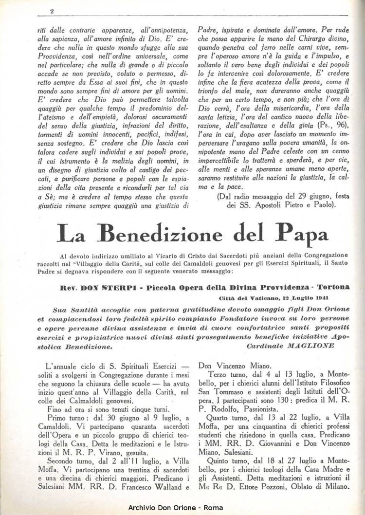 La piccola Opera della Divina Provvidenza, 36, 08, 01-08-1941, pagina 4