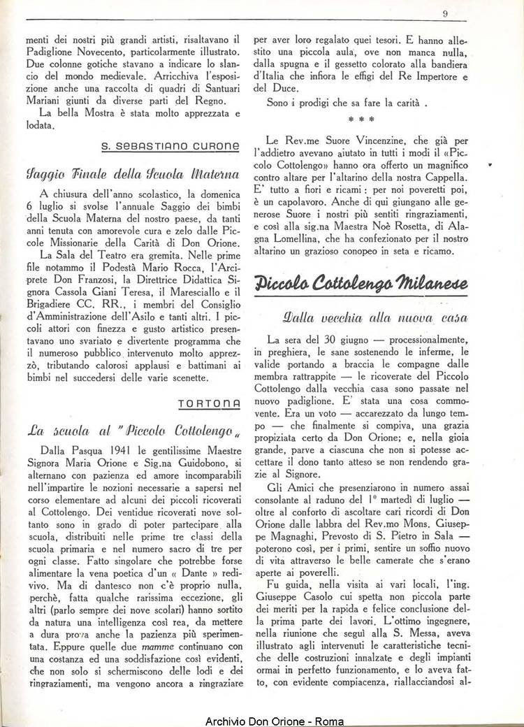 La piccola Opera della Divina Provvidenza, 36, 08, 01-08-1941, pagina 11