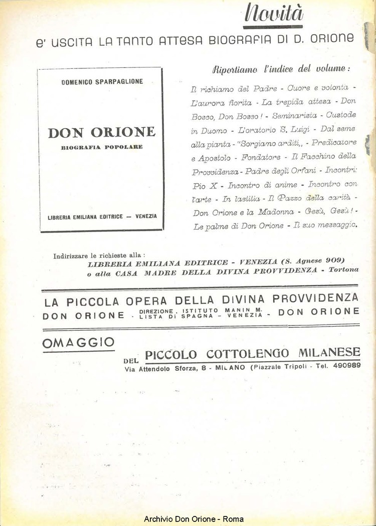 La piccola Opera della Divina Provvidenza, 36, 09, 01-09-1941, pagina 16