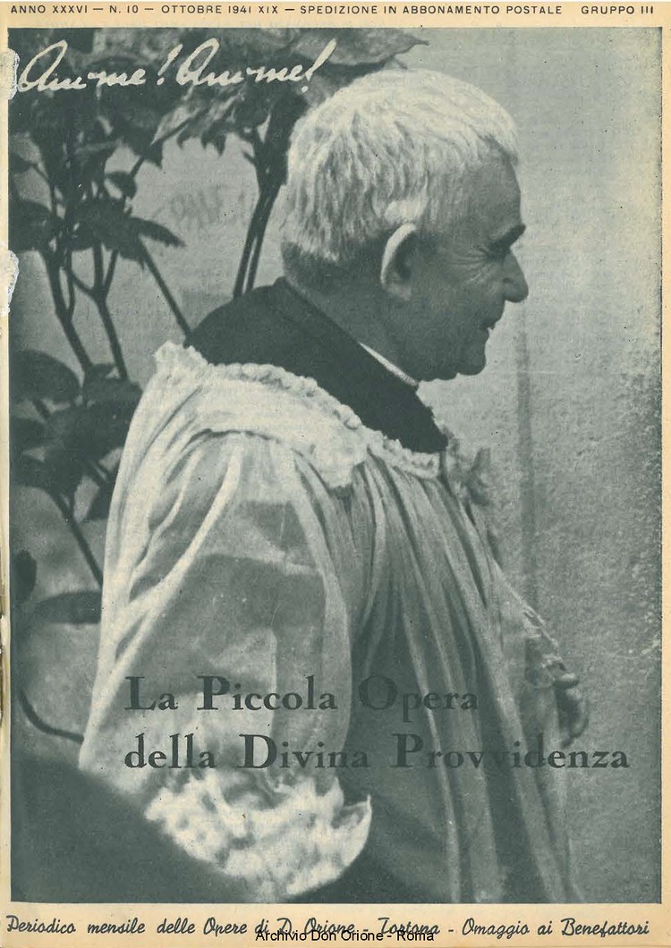 La piccola Opera della Divina Provvidenza, 36, 10, 01-10-1941, pagina 1