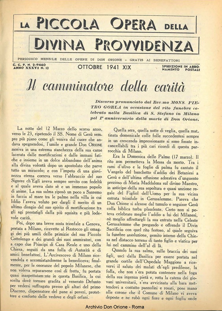 La piccola Opera della Divina Provvidenza, 36, 10, 01-10-1941, pagina 3