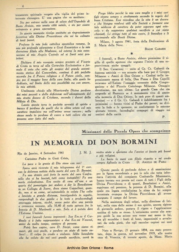 La piccola Opera della Divina Provvidenza, 36, 10, 01-10-1941, pagina 8
