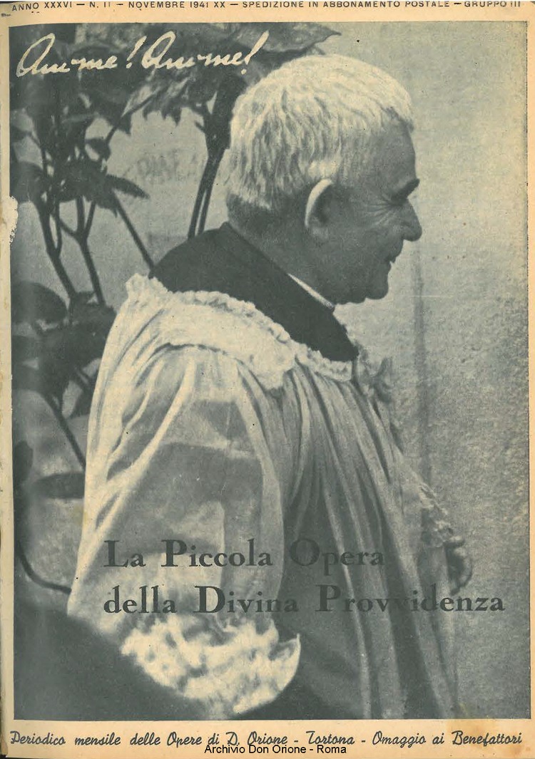 La piccola Opera della Divina Provvidenza, 36, 11, 01-11-1941, pagina 1