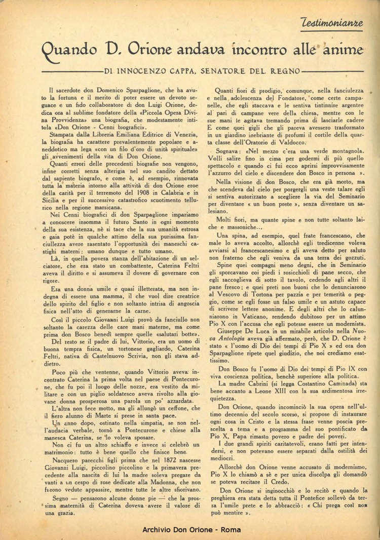 La piccola Opera della Divina Provvidenza, 36, 11, 01-11-1941, pagina 2