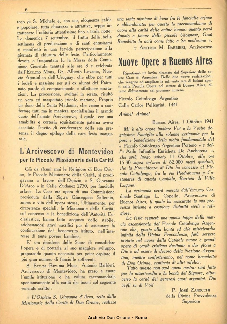 La piccola Opera della Divina Provvidenza, 36, 11, 01-11-1941, pagina 10