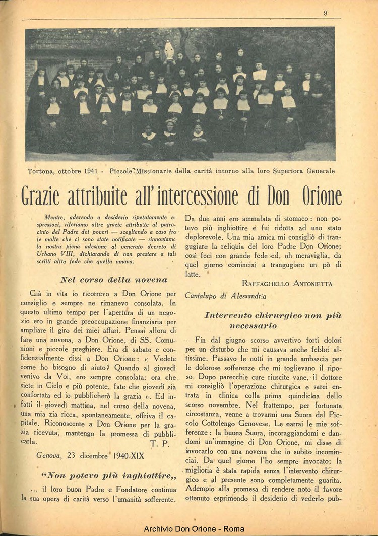 La piccola Opera della Divina Provvidenza, 36, 11, 01-11-1941, pagina 11